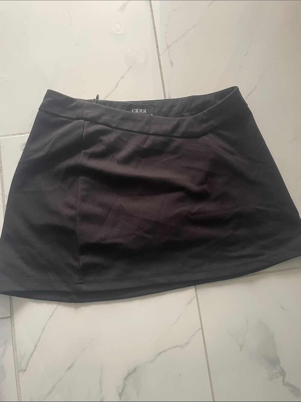 Cider Black Mini A-Line Skirt